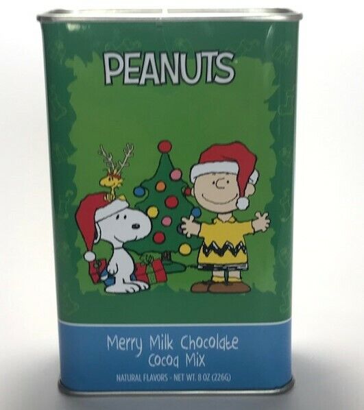 Snoopy Charlie Peanuts Hot Chocolate Cocoa Mix Limited Edition Tin Christmas
