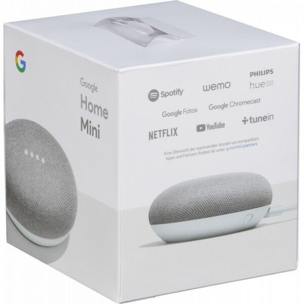 Google Home Mini Smart Small Speaker - Chalk Grey -  BRAND NEW-SHIPS WORLDWIDE
