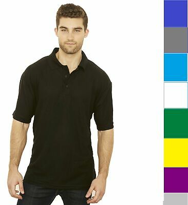 Men's Polo Shirt Short Sleeve Solid Colors Classic Fit Premium Cotton Golf Sport