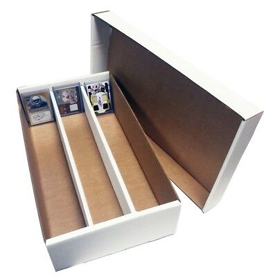 (7) 3000 Count 3 Row Baseball Trading Card Max Pro Cardboard Storage Boxes Zx